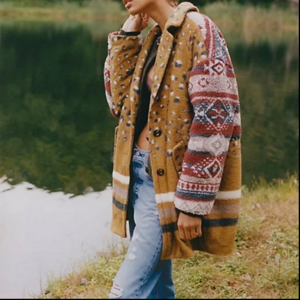 Anthropologie Pilcro S NWT Faux Fur Contrast Jacket Coat 248$